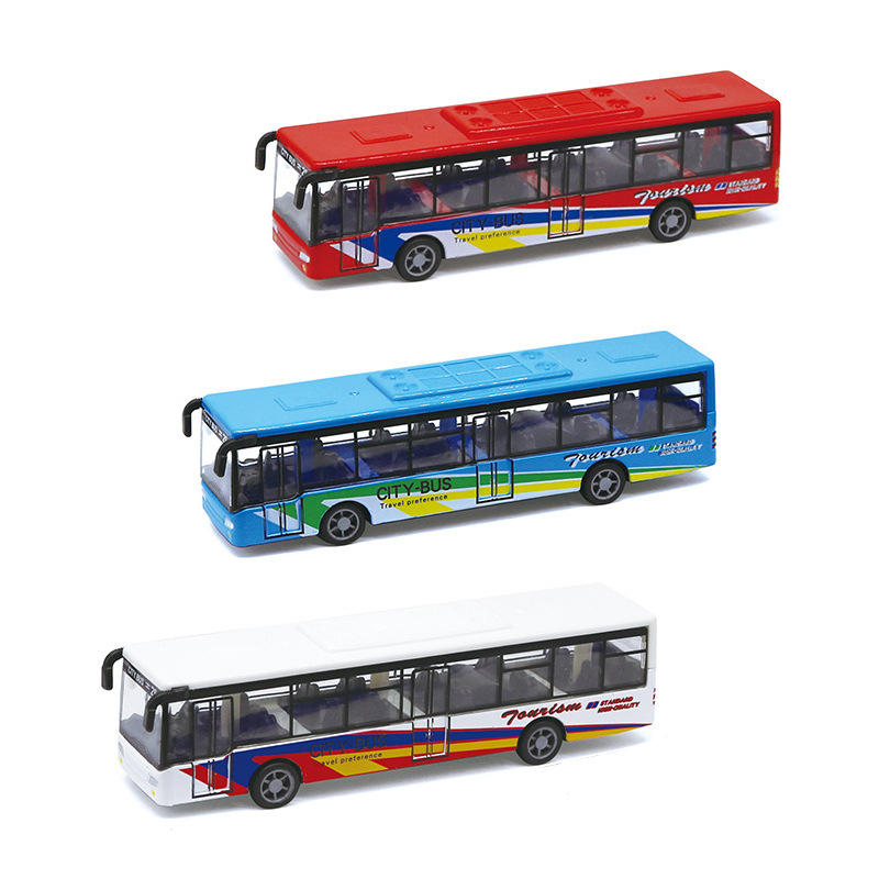 customized cheap Pull Back Diecast Mini model bus Alloy Toys City Bus Die Cast Car Toy for kids