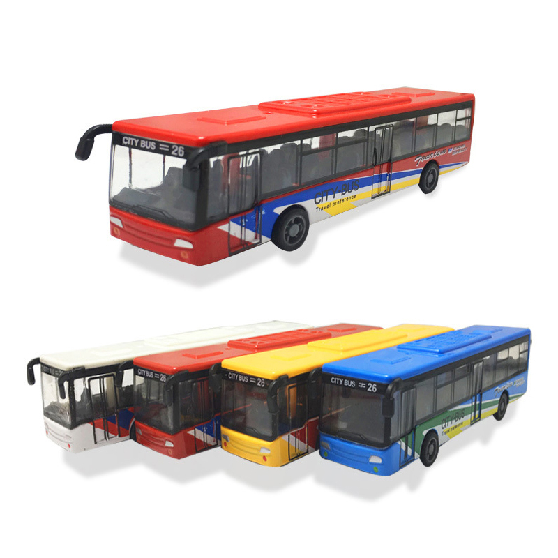 customized cheap Pull Back Diecast Mini model bus Alloy Toys City Bus Die Cast Car Toy for kids