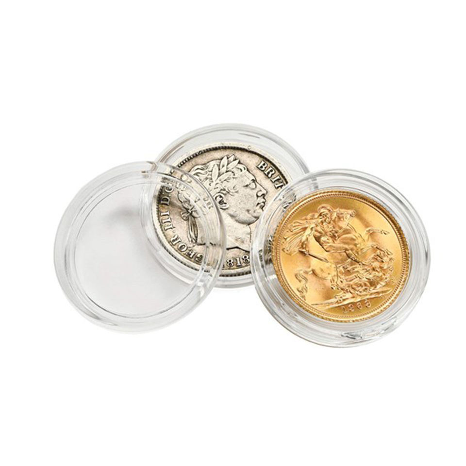 Commemorative Challenge Coin Holder 20mm 30mm 40mm Round Acrylic Coin Capsule Collection Box