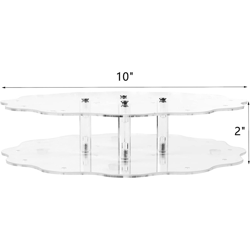 The 2-Layer Acrylic Cake Stand Has A 16-Hole Round Cake Pop Display Stand For Family Gatherings And Wedding Decorations