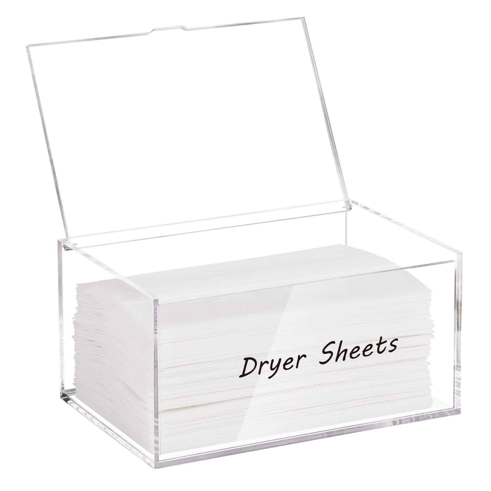 Acrylic Container Storage Box Dryer Sheet Holder Dispenser Laundry Room Tissue Dryer Sheet Storage Box