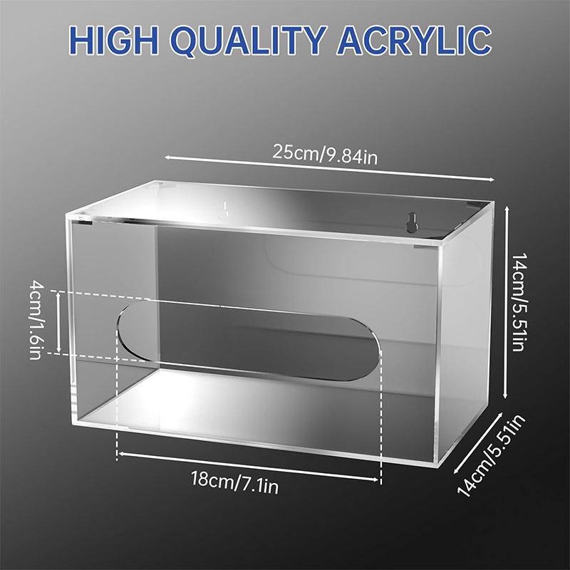 Customize Clear Transparent Acrylic Waste Dispenser Trash Bag Organizer Dispenser Holder For Kitchen Storage Cabinets