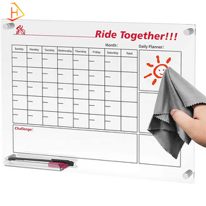 Acrylic Cycling Schedule Planner Acrylic Clear Dry Erase Writing Note Message Memo Board Monthly Wall Calendar for Daily Riding