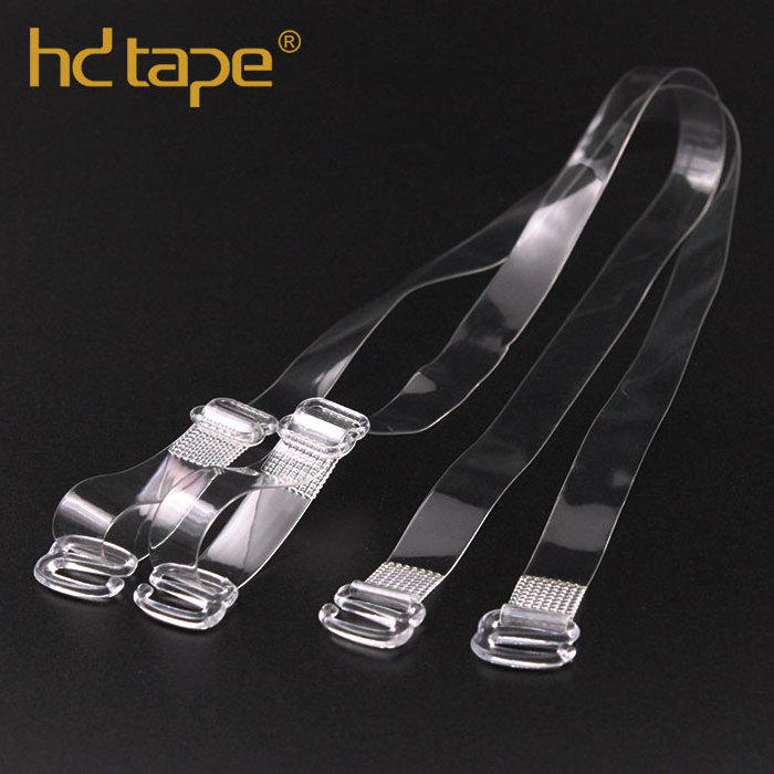 Plastic silicone TPU clear transparent elastic bra strap