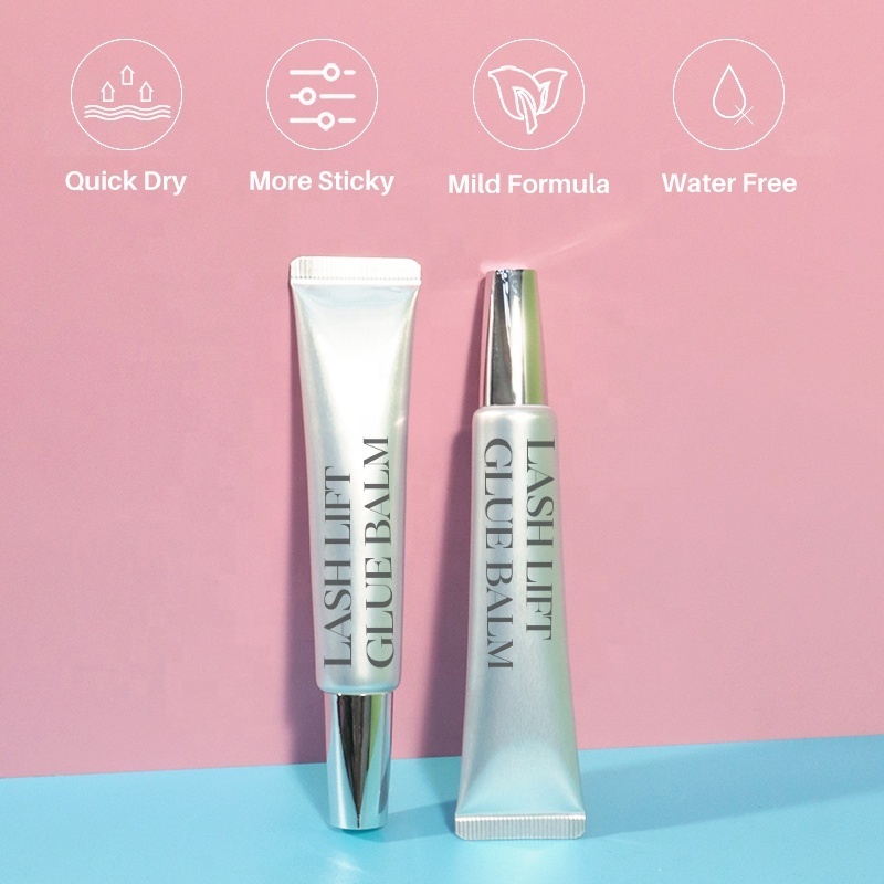 Strong hold sticky lash lift wax hose Rose flavor lash lift glue balm tube Long last lash glue quick dry eyelash perm glue balm