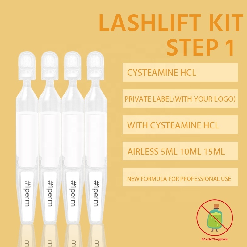 Odor Free Formula CYSTEAMINE eyelash perm Vegan lash lift Fast Perming Lash lift 5-8min kit Thioglycolic Acid free brow laminate