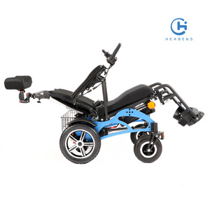 0043P Aluminum Full Reclining Powerchair Lightweight Fold Tilt in Space Motorised Wheelchair Adults