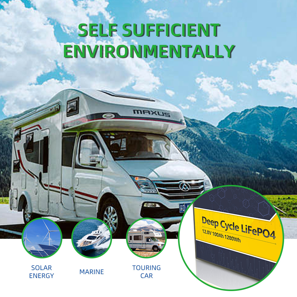 Best Seller UK Germany US Canada 12V Deep Cycle Solar RV Caravan Marine 12 Volt Lithium Ion Batteries 12v 100ah Lifepo4 Battery