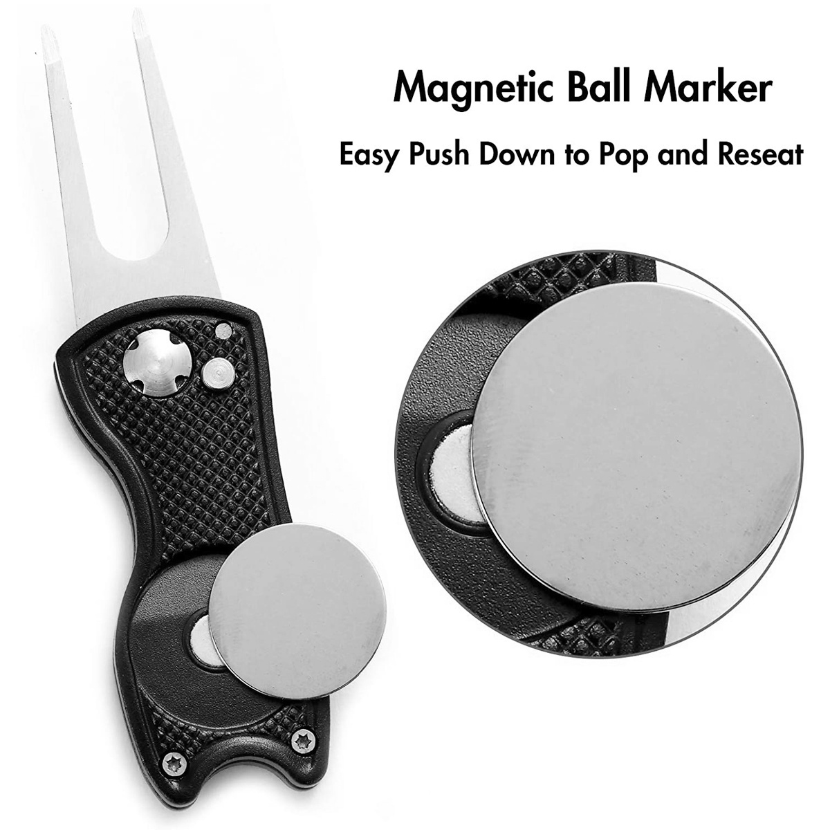 Custom High Quality Metal Golf Belt Buckle Divot Tool Ball Marker Modern Design Stainless Golf Divot Repair Tool