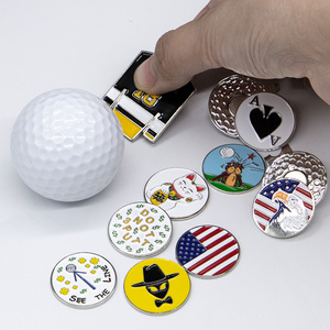 OEM/ODM Golf Accesory Custom Logo Golf Ball Marker Metal Magnet Golf Ball Marker Poker Chip