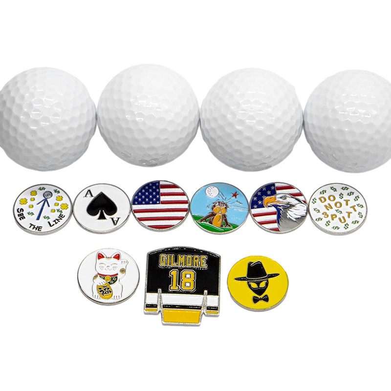 OEM/ODM Golf Accesory Custom Logo Golf Ball Marker Metal Magnet Golf Ball Marker Poker Chip