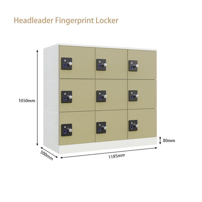 Headleader staff locker smart rfid battery password cabinet locker lock Fingerprint Lock Locker for School Library Gym