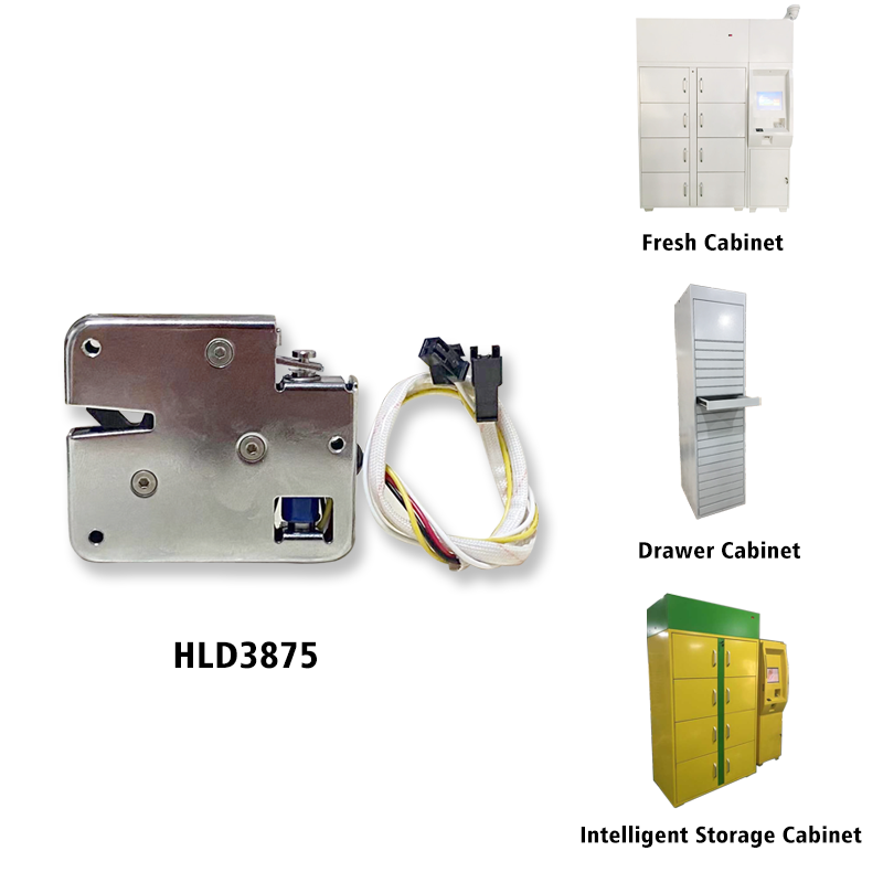 Hot Sale  Slim Design Mini Electronic Solenoid Lock HLD3875 Security and Reliability for Intelligent Lockers