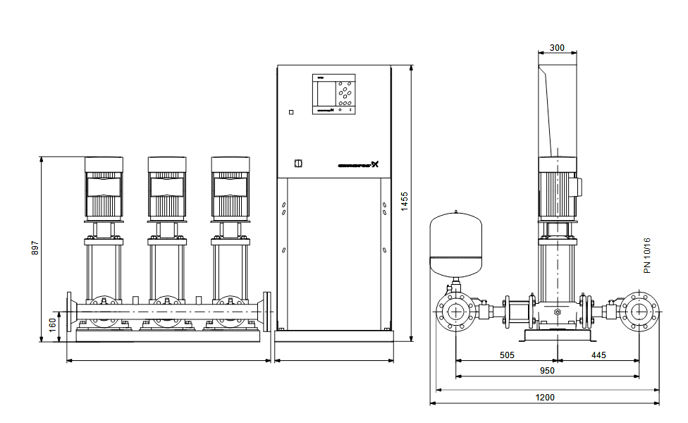 Constant Pressure Variable Pump Controller Water Supply Pump System Commercial building booster pump system