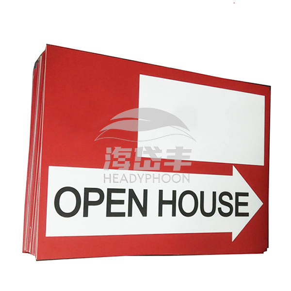 Free Sample 18*24 Inches PP corrugated board yard sign letters with stakes lawn sign