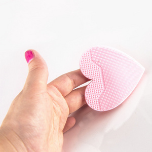 HeaLeanLo silicone heart shape wash face brush facial exfoliator cleansing pad brush for sensitive skin