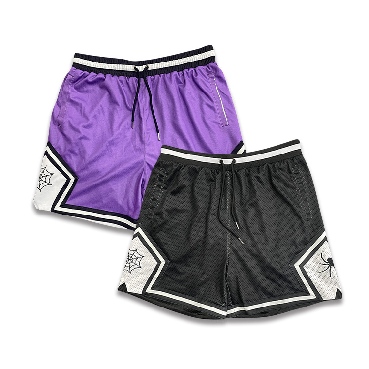 Wholesale Custom Embroidery Blank Basketball Shorts Sublimated Mesh Mens Basketball Shorts