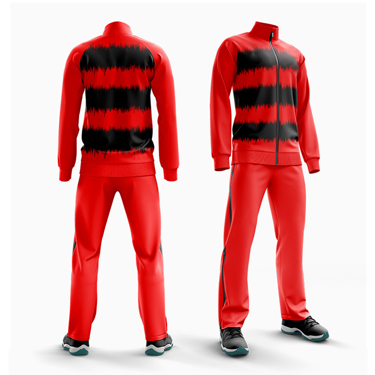 Polyester Custom Men'S Tracksuit Customized Sports Tracksuit