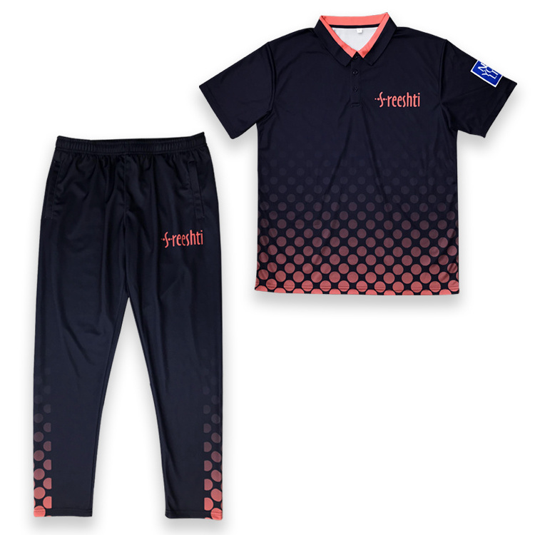 Custom Latest Design Sublimation Cricket Team Uniform Wholesale Trousers Cricket Jersey Set