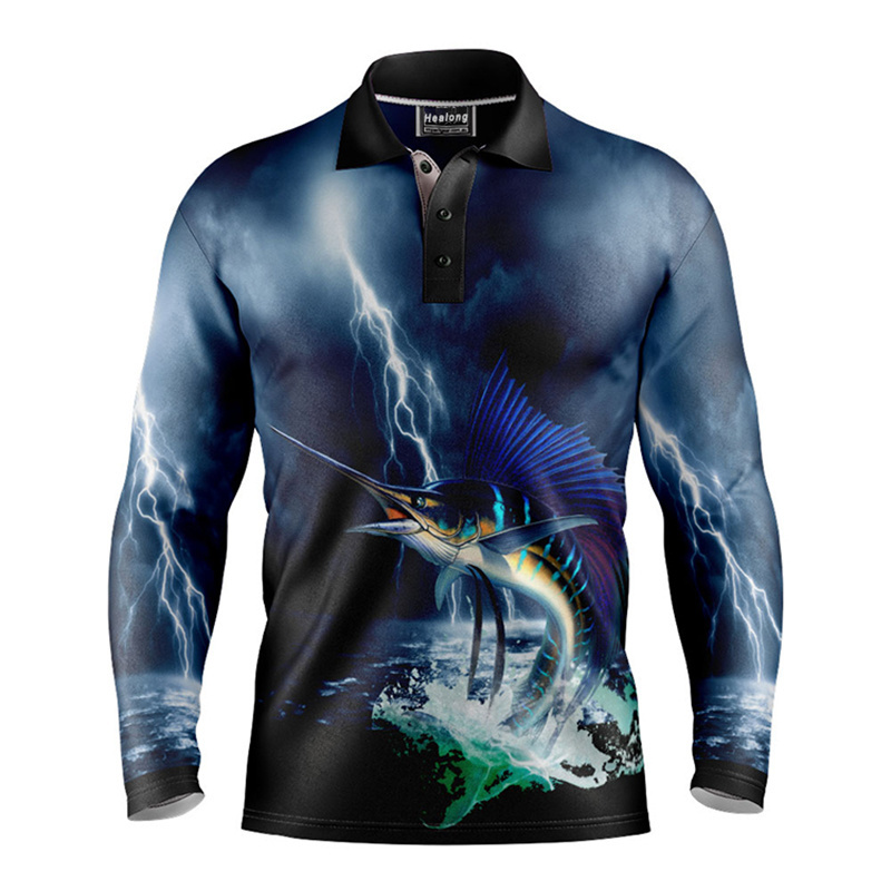 Wholesale Man Fishing Sports Wear Vented Uv Protection Jersey Fishing Shirts