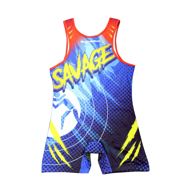 2022OEM Service Wholesale Gym  Wrestling Wear Mens Custom Logo Wrestling Singlet