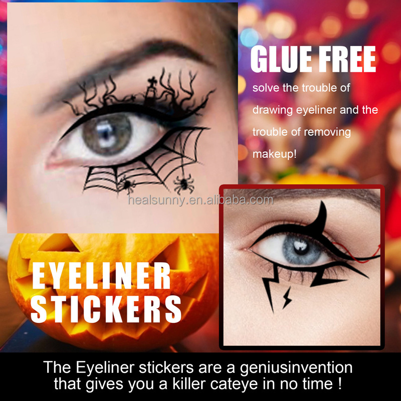 Adhesive Eyeliner Eyelash Stickers Halloween eyeliner Makeup Stickers Eyeline Tattoo Sticker for Party