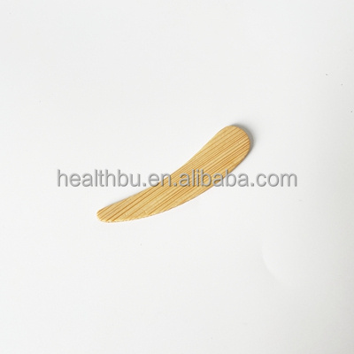 Natural Wooden Bamboo Mini Facial Cosmetic Cream Spatula Custom Logo Bamboo Spoons Eco Friendly Cosmetic Ice Cream Scoop Spoon