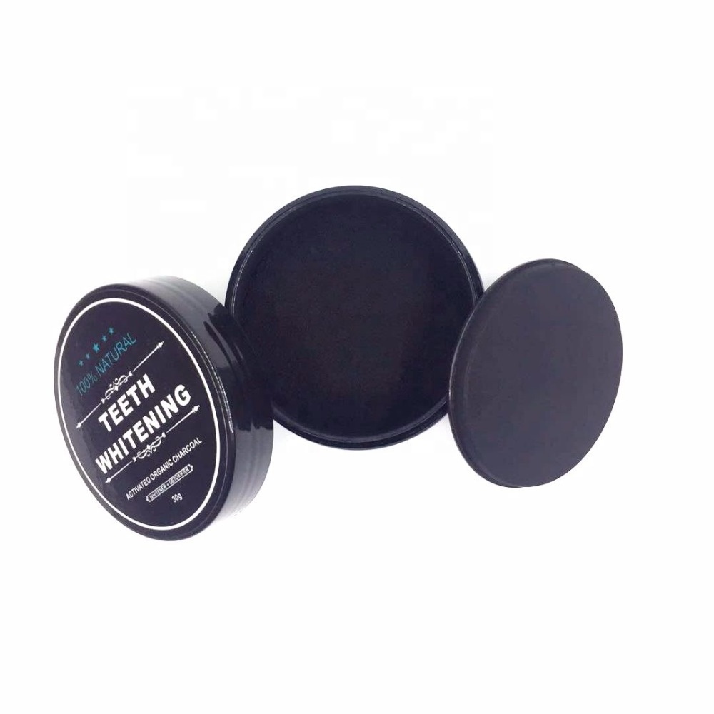 30g private label natural black coconut charcoal teeth whitening activated charcoal powder