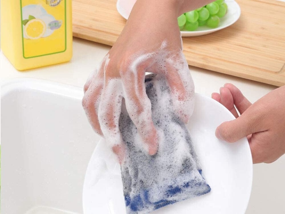 Reusable Stainless steel cleaning sponge for Dishwashing & Washing  Household Scrubber Supplies