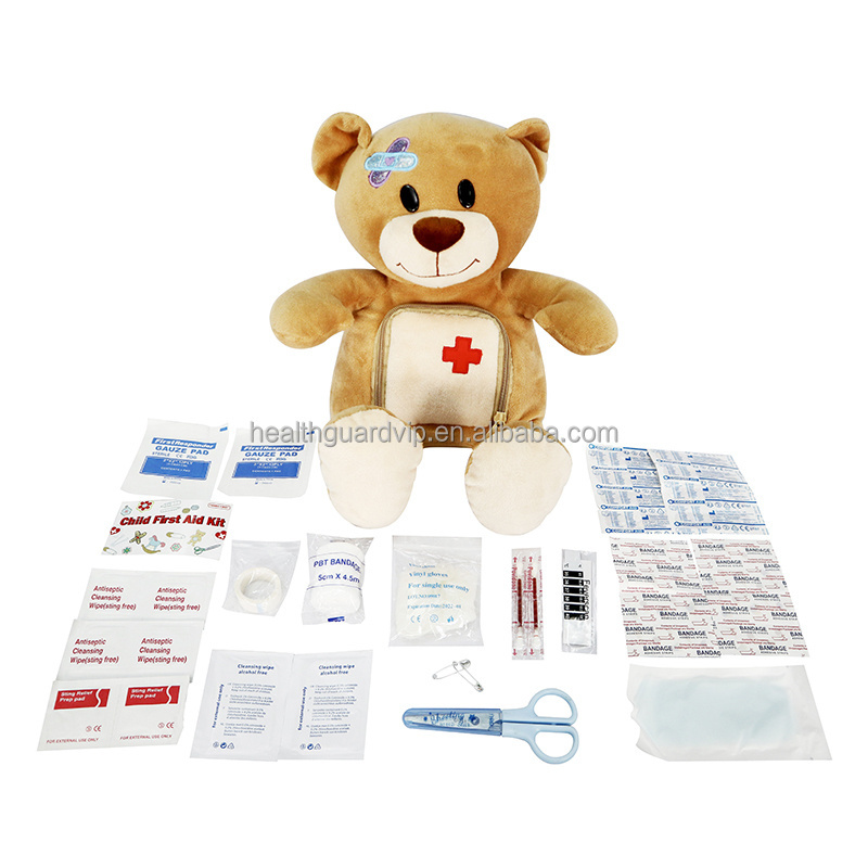 Children Portable First Aid survival Kits Puppy Bear Doll Travel First Aid Kit