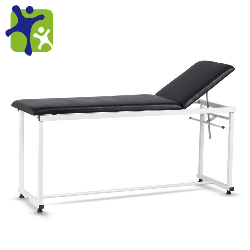 Stainless steel head hospital nursing bed, backrest and knee break up/down nursing bed