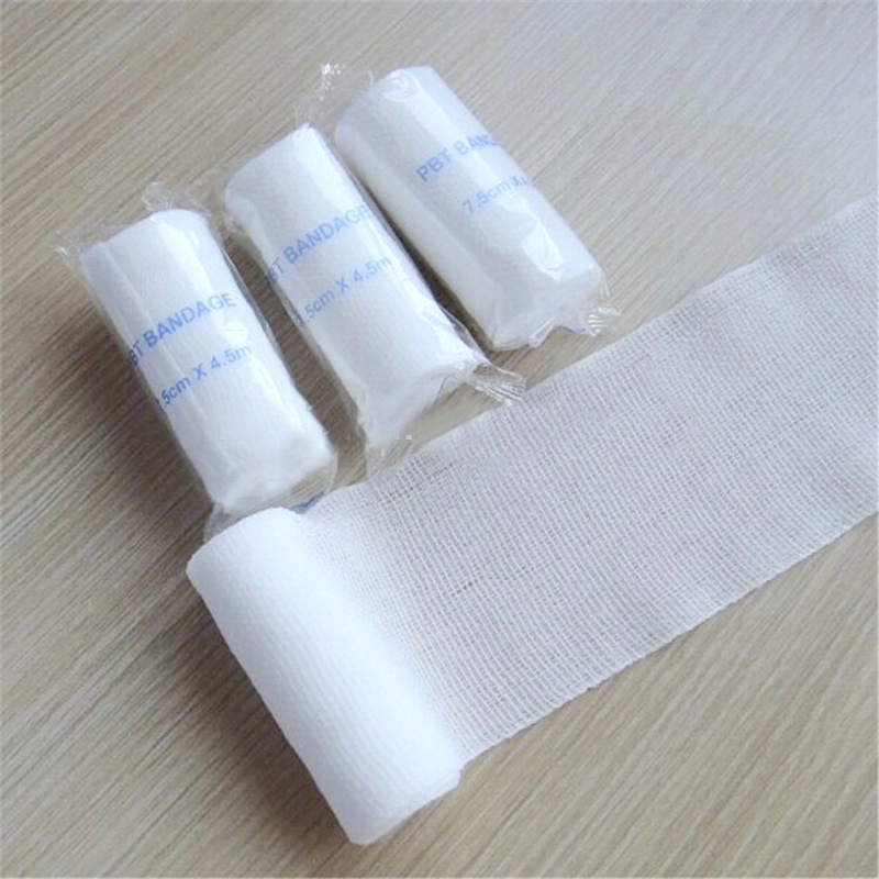 Medical Strong Absobtion Gauze Bandage First Aid Bandage Roll OEM Custom Size Elastic Gauze PBT Bandage