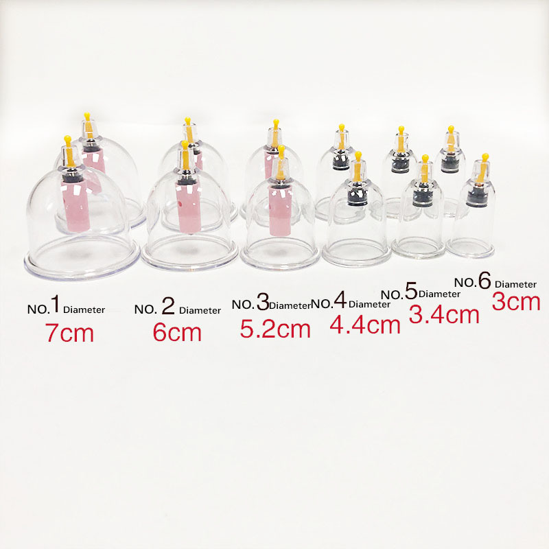 Hot selling 12-pieces massage cupping therapy sets hand pump suction hijama cupping massager