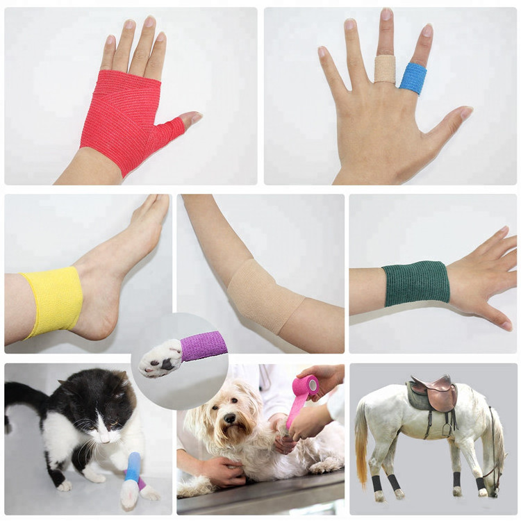 Wholesale Self Adhesive Non-woven Bandage Elbow And Knee Wound Wrap Medical Elastic Crepe Bandage