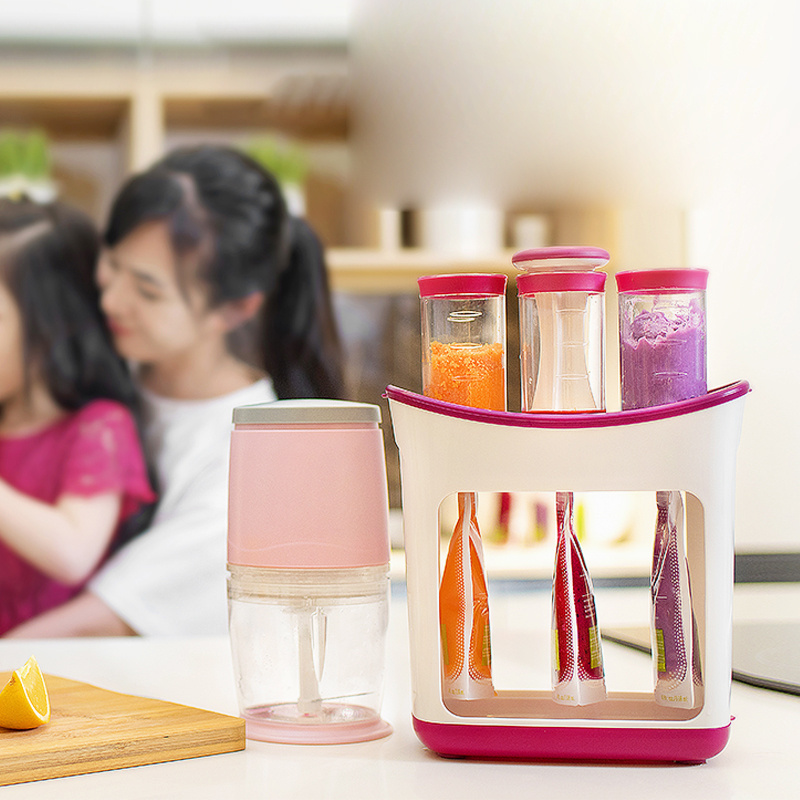 Baby Food Maker Squeeze Food Station Organic Food For Newborn Fresh Fruit Container Storage Baby Feeding Maker