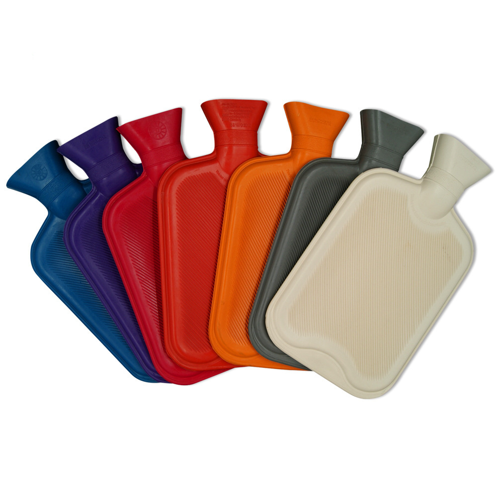 Hot selling 500ml-2000ml Multi-colour Hot Water Bag Natural Rubber Hot Water Bottle