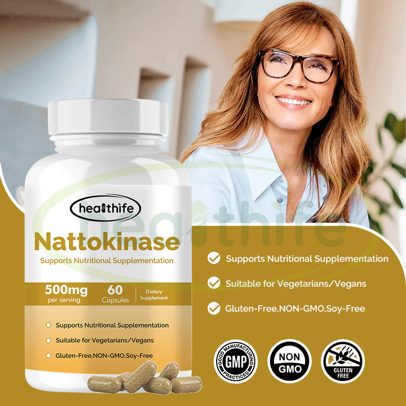 Healthife OEM Organic Nattokinase 2000 FU Nattokinase Capsules