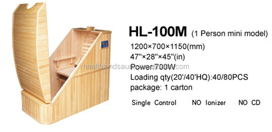 half body imported hemlock ozone far infrared half body sauna with dual panel