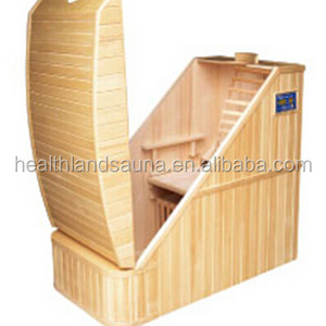 half body imported hemlock ozone far infrared half body sauna with dual panel