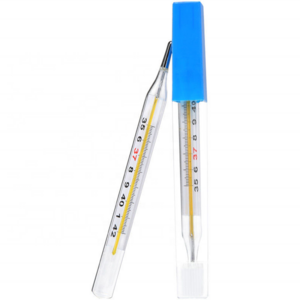 Oral Armpit Rectal Medical Clinical Gallium Manual Inner Scale Liquid Thermometer yellow mercury free glass tube thermometer