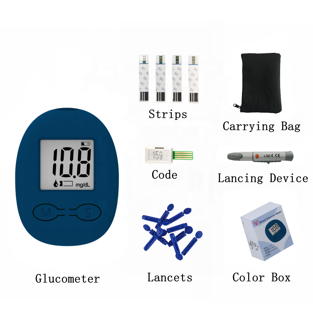 High Definition Large Screen Numerical Display Home medical device Easy Use code free Digital Blood Glucose Meter Glucometre