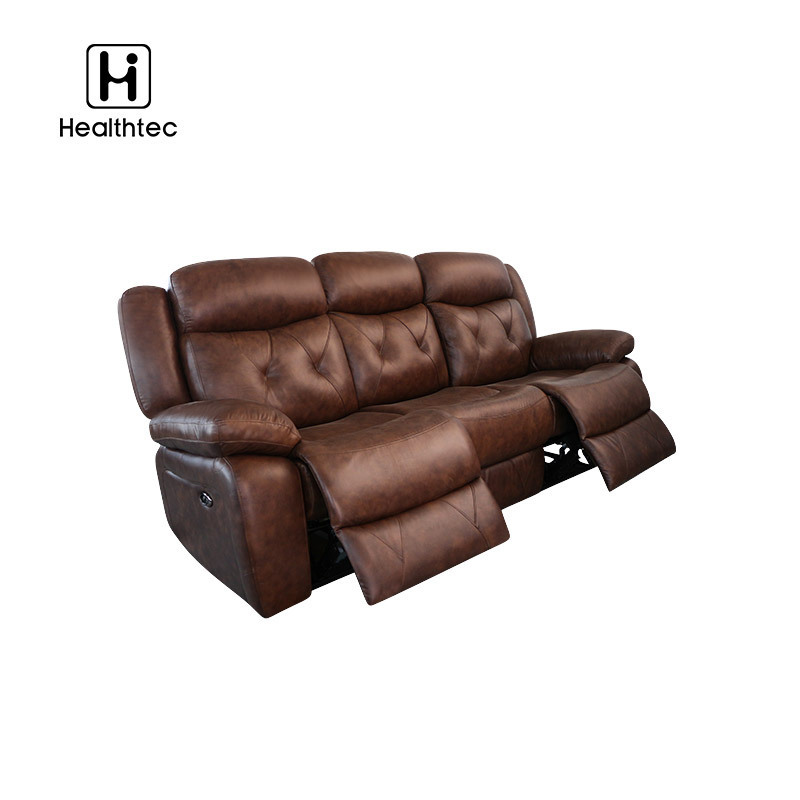 Modern 3 Seater Recliner Chair Functional Sofa Set Furniture Recliner Living room Electric Leather Recliner Sofa