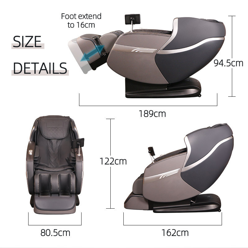 Healthtec Full body Neck And Back Recliner Compact Massage Chair Leather