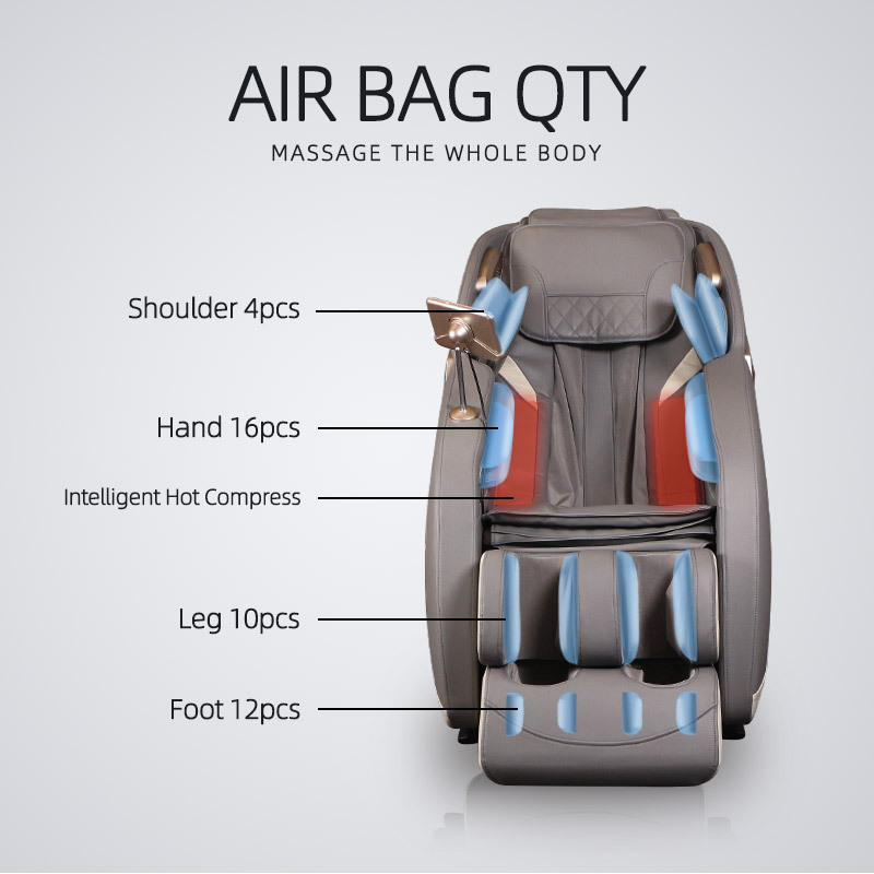 Luxury Zero Gravity L shape Human Touch 4D Massage Chair