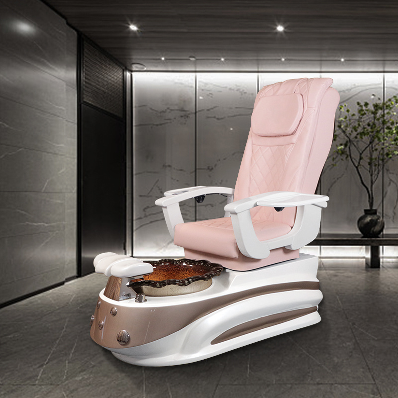 Modern Salon Furniture Backrest Vibration Massage No Pipeline Automatic Drainage High end pedicure chair