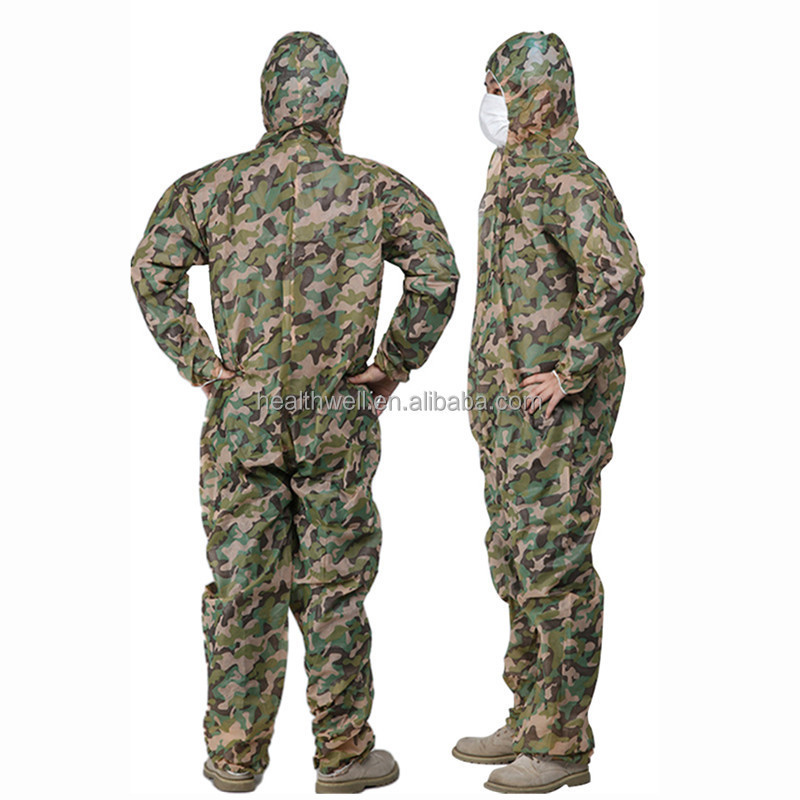 Disposable camo workwear for paintball/desert camo overalls for paintball shooting