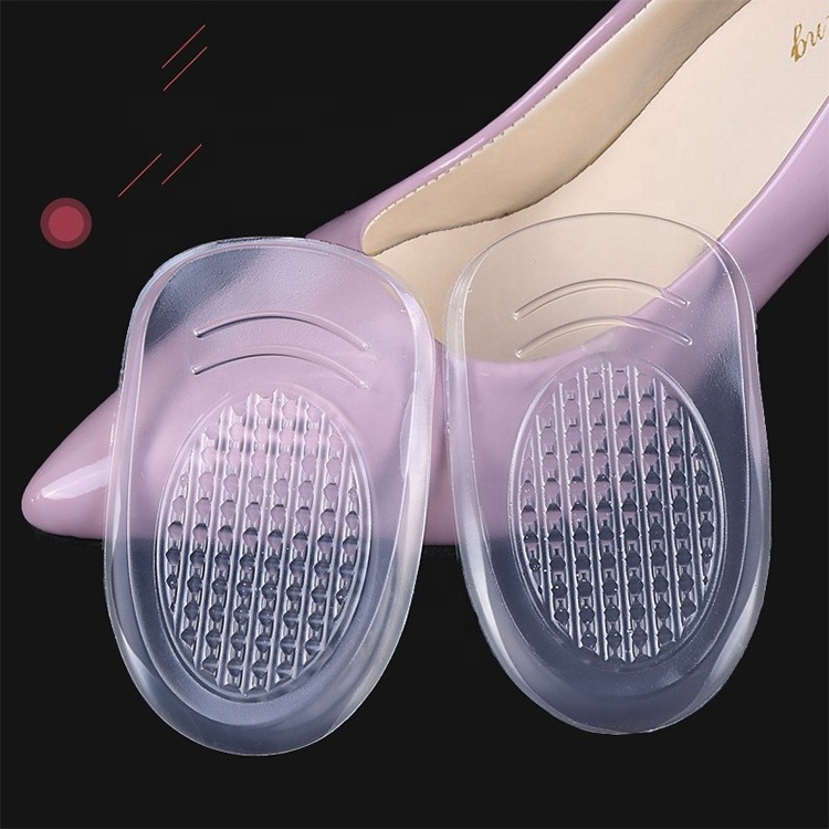 Women Heel Pad Feet Pain Relief Pedicure Shoe Insole Gel Toe Pad Forefoot Shoes Cushion High Heel Half Insert