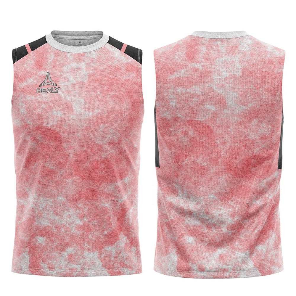 Custom sleeveless soccer basketball jersey men's sports sublimation football training vest