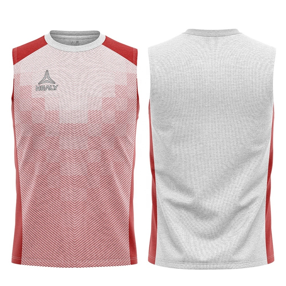 Custom sleeveless soccer basketball jersey men's sports sublimation football training vest