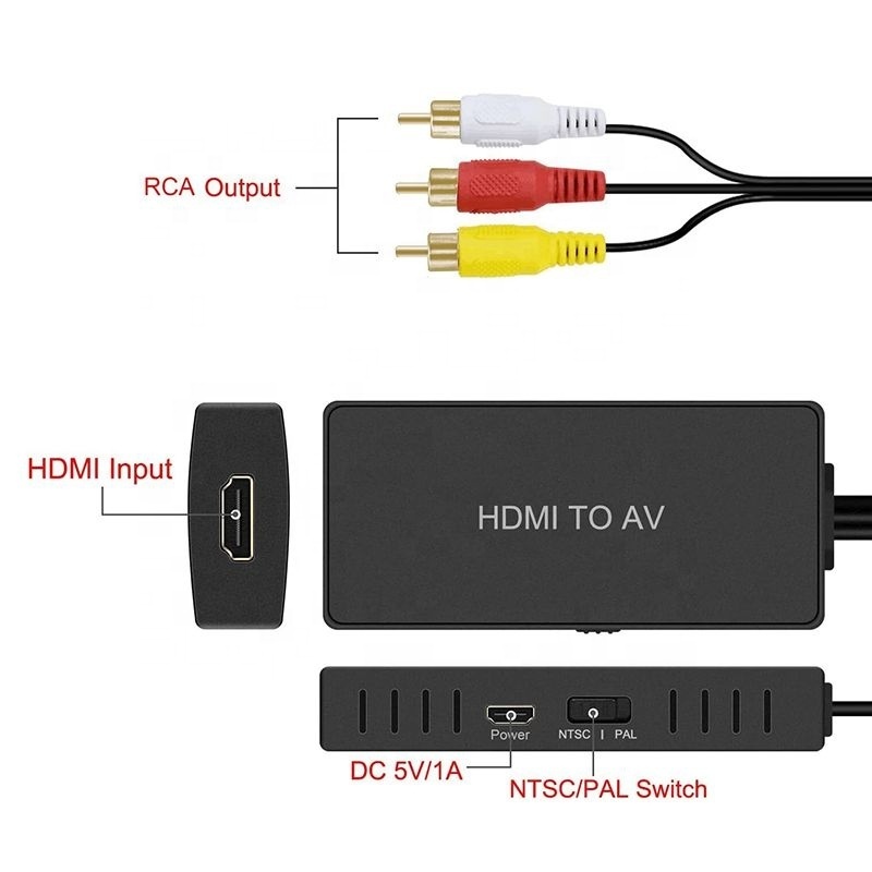 Xput HDMI To 3RCA AV Cable 1080P HDMI HDTV To 3 RCA/AV Audio Video Cable Converter